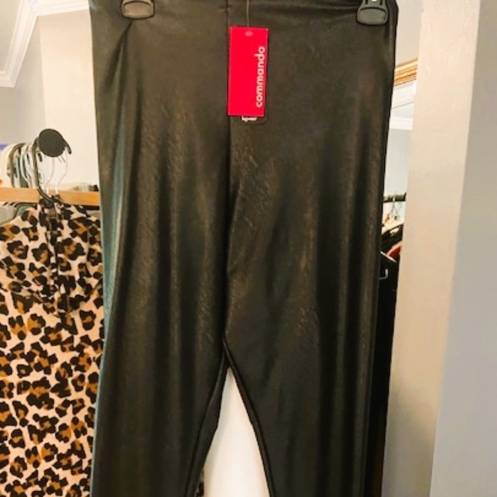 NWT! COMMANDO Control Top Faux Leather Leggings